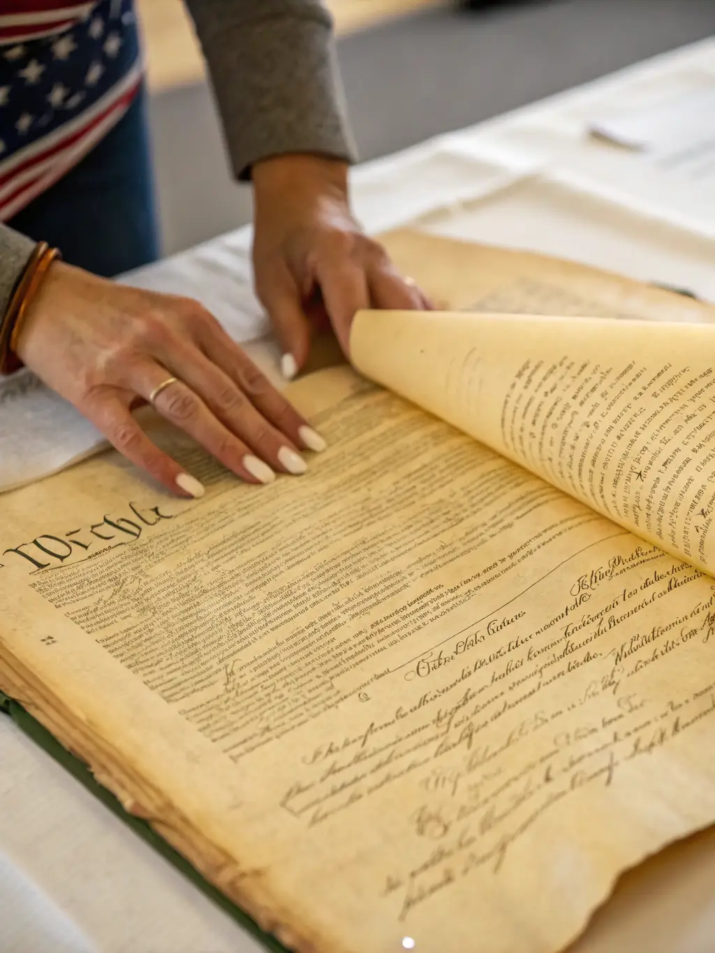 A photograph depicting volunteers working on the restoration of a historical document related to P. Boujut, showcasing the organization's commitment to preserving literary heritage.